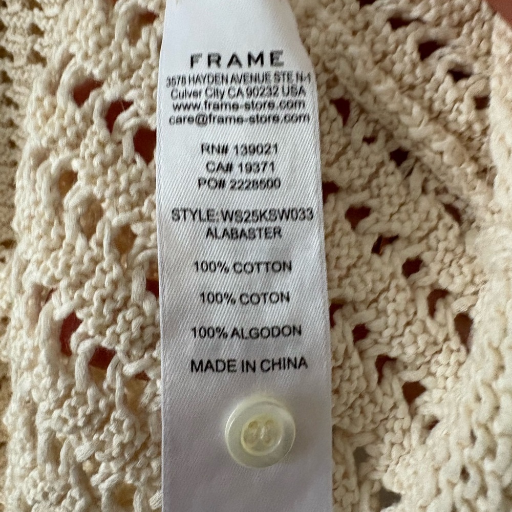 FRAME The Crochet Bell Sweater Size Small - Picture 7 of 10
